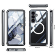 Etui do Samsung Galaxy S25 FE, Shockproof, ze szkłem, do MagSafe, czarne