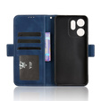 Etui z klapką do Oppo Reno 14 F / 14 FS, Card Slot, granatowe