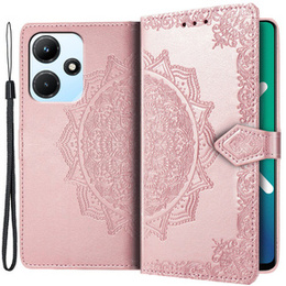 Etui z klapką do Infinix Hot 30i, Mandala, różowe rose gold