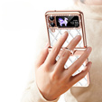 Etui do Samsung Galaxy Z Flip 4 5G, Rhombus Grid, białe