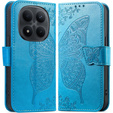 Etui z klapką do Xiaomi Redmi Note 15 Pro 5G, Butterfly, niebieskie