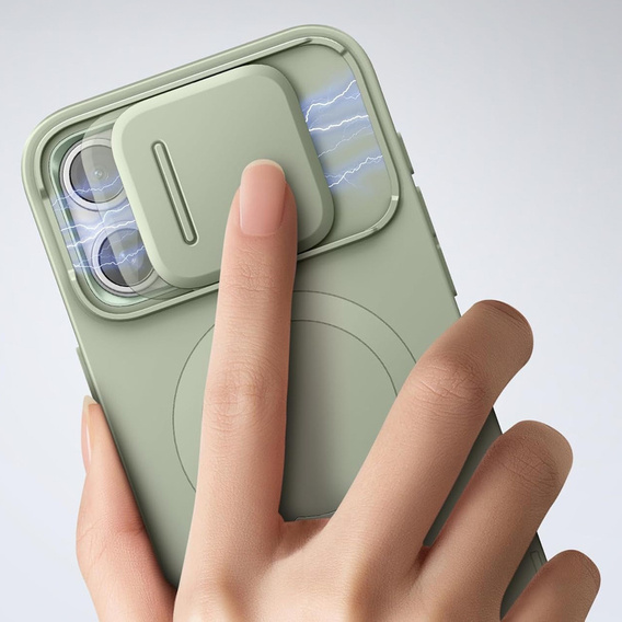 Etui do iPhone 15, Suritch Shockproof, do MagSafe, zielone