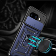 Etui pancerne do Google Pixel 9A, CamShield Slide, niebieskie