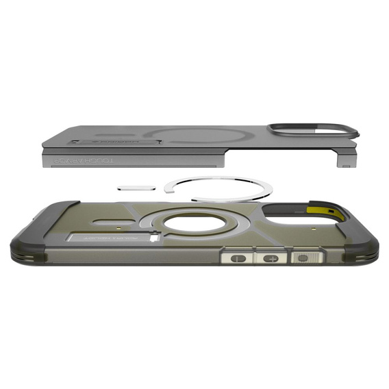 Etui Spigen do iPhone 16 Pro, Tough Armor T Mag MagSafe, przydymione czarne