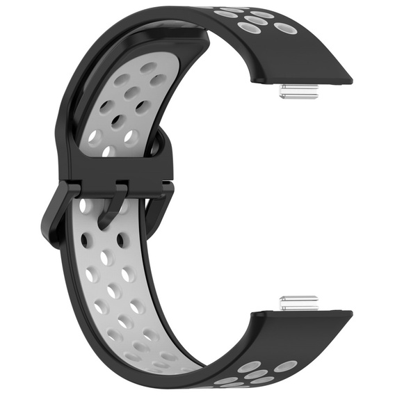 Pasek Silikonowy do Huawei Watch Fit 4 / 4 Pro / 3, Czarny / Szary