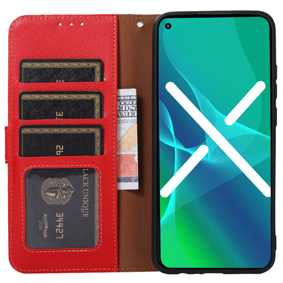 Etui Wallet do Samsung Galaxy S22 5G, KHAZNEH RFID, Dual Color, Red