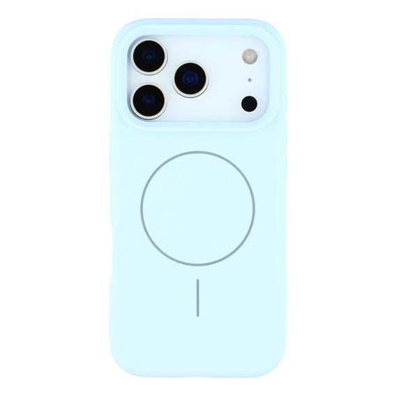 Etui silikonowe do iPhone 17 Pro Max - kompatybilne z MagSafe, antywstrząsowe, niebieskie