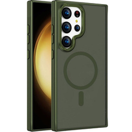 Etui do MagSafe do Samsung Galaxy S24 Ultra 5G, Hybrid Case, zielone