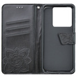 Etui z klapką do Xiaomi Poco X6 5G, Butterfly, czarne