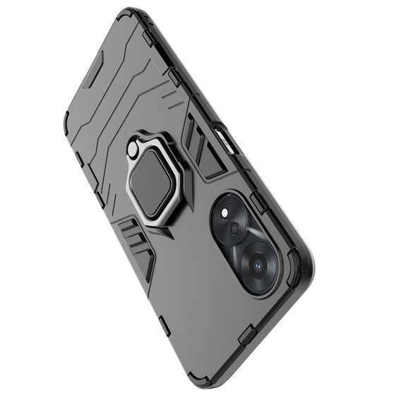 Etui do Oppo A78 5G, Kickstand Ring, czarne