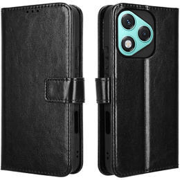 Etui z klapką do Honor 400 Lite, Crazy Horse Wallet, czarne
