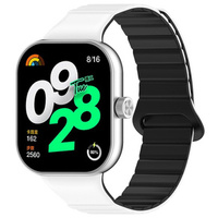 Pasek Silikonowy do Xiaomi Redmi Watch 4 / Xiaomi Smart Band 8 Pro / Xiaomi Smart Band 9 Pro, Biały/Czarny