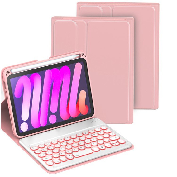 Etui z klawiaturą do iPad mini 8.3" 2021 (6 gen.), Magnetic Keyboard, różowe rose gold