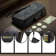 Etui CASEME do Samsung Galaxy A56 5G, Retro Leather Wallet, z paskiem, czarne