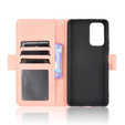 Etui z klapką do Xiaomi Redmi Note 10 Pro, Card Slot, różowe