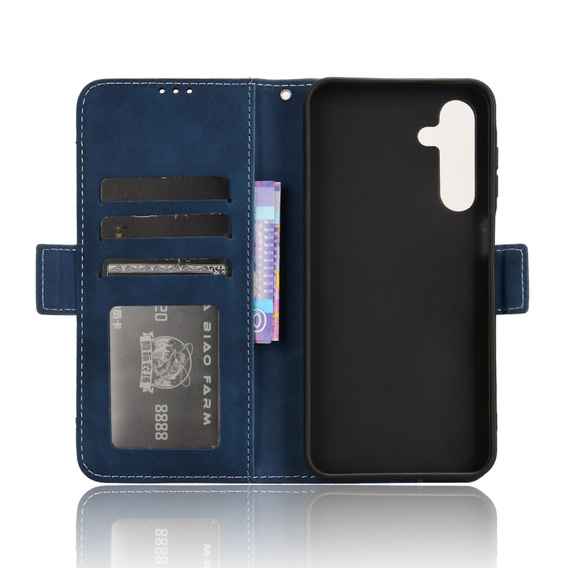 Etui z klapką do Samsung Galaxy A16, Card Slot, granatowe