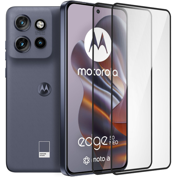 2x Szkło Hartowane do Motorola Edge 50 Neo, ERBORD 3D pełne, szybka na cały ekran
