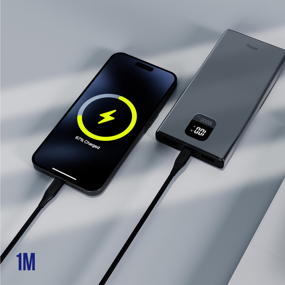 Allity AUC-02 – Kabel USB-C do USB-C 1 m, 100W - czarny