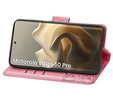 Etui z klapką do Motorola Edge 60 Pro, Butterfly - różowe