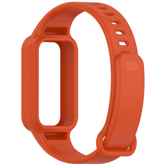 3x Pasek Silikonowy do Xiaomi Smart Band 9 Active / Xiaomi Redmi Band 3, Pomarańczowy, Jasny Zielony, Biały
