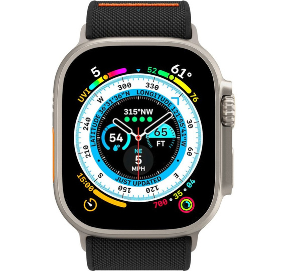 Pasek SPIGEN do Apple Watch 1/2/3/4/5/6/7/8/9/10/11/SE Ultra 1/2/3 42/44/45/46/49mm, Fit Lite Ultra, Czarny