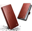 Etui z klapką do Samsung Galaxy S25 Ultra, QIALINO Leather Wallet, ciemnobrązowe