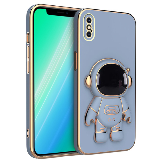 Etui do iPhone X / XS, Astronaut, niebieskie