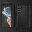 Etui pancerne do Samsung Galaxy S22 Ultra, dual-layer, Czarne