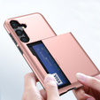Etui do Samsung Galaxy A56 5G, Sliding Card Holder, różowe