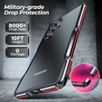 Etui LUPHIE do Samsung Galaxy S25 Ultra, Armor Bumper, czarne / czerwone