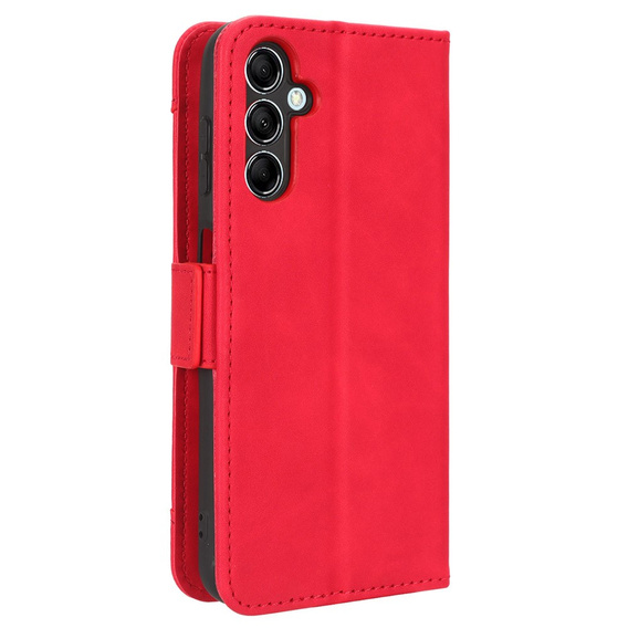 Etui z klapką do Samsung Galaxy M34, Card Slot, czerwone