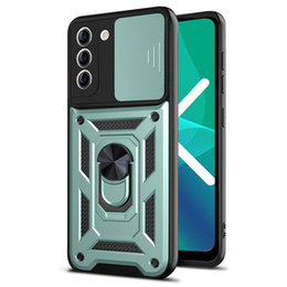 Etui pancerne do Samsung Galaxy S23, CamShield Slide, zielone