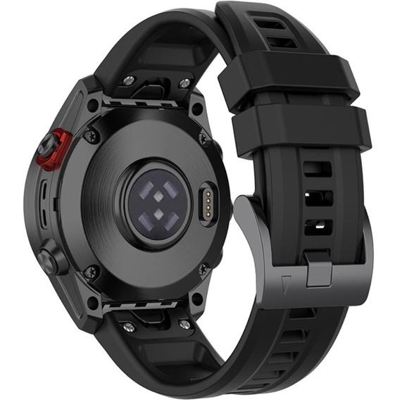 Pasek Silikonowy QuickFit 20mm do Garmin Fenix 5S/6S/7S/ 8 43mm, Czarny