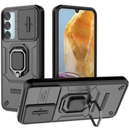 Etui do Samsung Galaxy M15 5G, KickStand Camera Lens, czarne