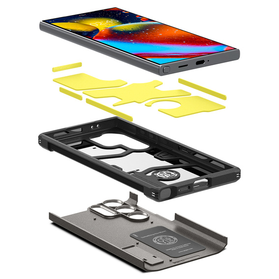 Etui Spigen do Samsung Galaxy S24 Ultra, Tough Armor, Szare
