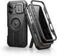 Etui pancerne do iPhone 17, Dexnor CamProtect MagSafe, z folią prywatyzującą, czarne (Dwie ramki)