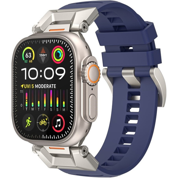 Pasek do Apple Watch 1/2/3/4/5/6/7/8/9/10/11/SE Ultra 1/2/3 42/44/45/46/49mm, Granatowy