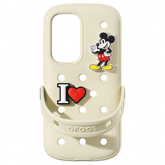 Oryginalne Etui do Samsung Galaxy S25, Crocs Case, beżowe