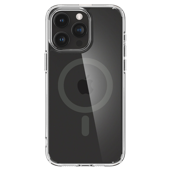 Etui Spigen z MagSafe do iPhone 15 Pro, Ultra Hybrid, Przezroczyste / Szare