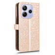 Etui z klapką do Xiaomi Redmi Note 14 4G, Wallet Rhombus, różowe