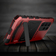 Etui pancerne do Samsung Galaxy S24 Ultra, Military Kickstand, czerwone
