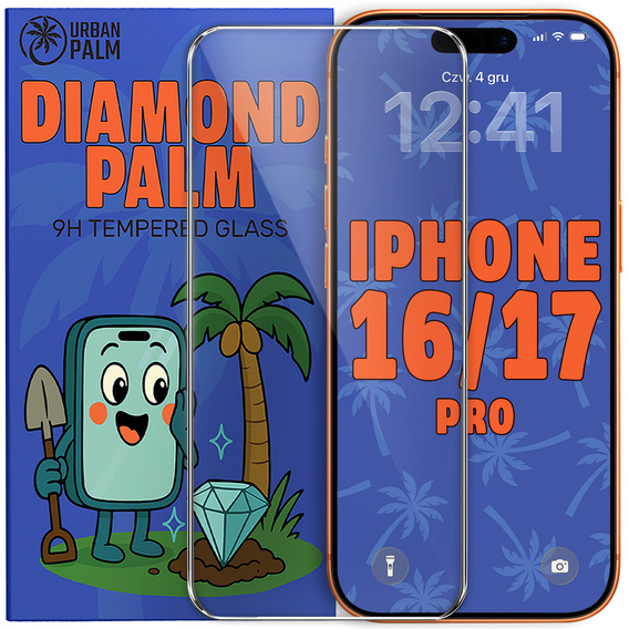 Szkło Hartowane Diamond Palm do iPhone 17 Pro / 17 / 16 Pro