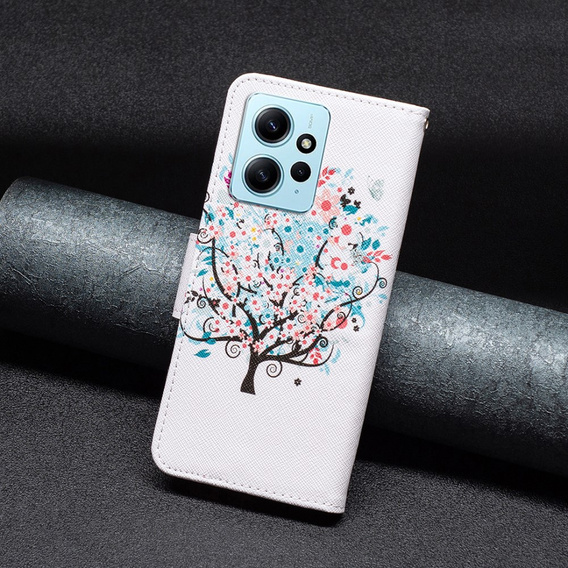 Etui z klapką do Xiaomi Redmi Note 12 4G, Wallet, Colorful Tree białe