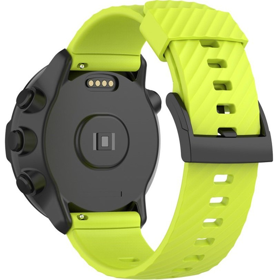 Pasek silikonowy do zegarka Suunto 9, Jasny Zielony