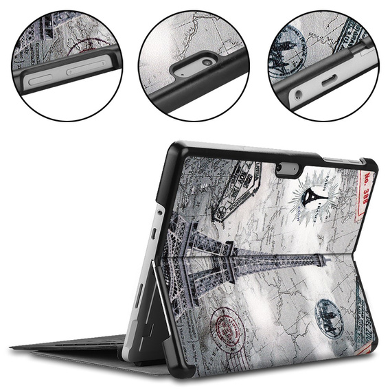 Etui do Microsoft Surface Go 3/Go 2/Go, Smartcase, Eiffel Tower