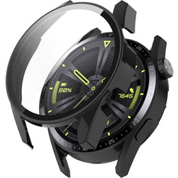 2w1 Etui + Szkło hartowane do Huawei Watch GT 3 46mm, Czarne