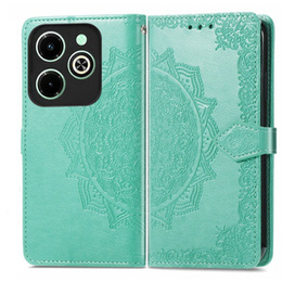 Etui z klapką do Infinix Hot 40i, Mandala, zielone