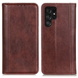 Etui do Samsung Galaxy S25 Ultra, Wallet Litchi Leather, brązowe