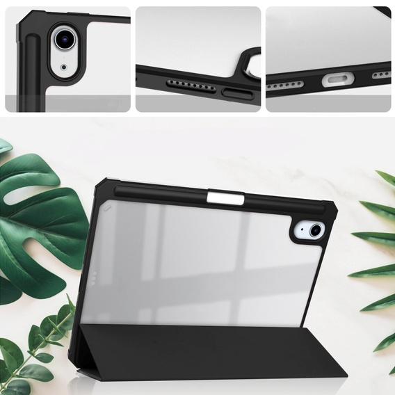 Etui do iPad mini 8.3" 2024/2021 (7/6 gen.), z podstawką z miejscem na rysik, czarne