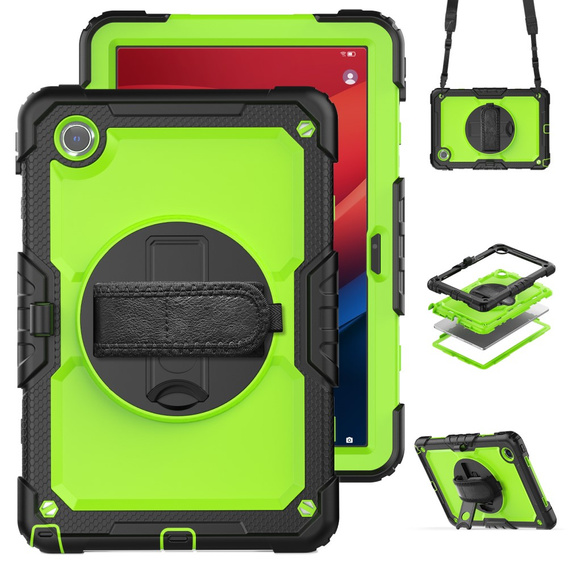 Etui pancerne do Lenovo Tab M11, ochronne 360 z miejscem na rysik, zielone